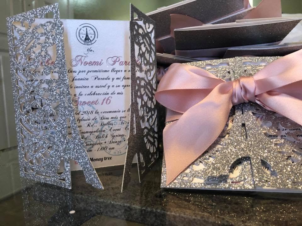 XV's or Sweet 16 Invitation Laser/Box
