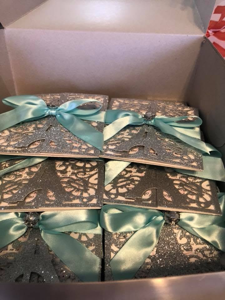XV's or Sweet 16 Invitation Laser/Box