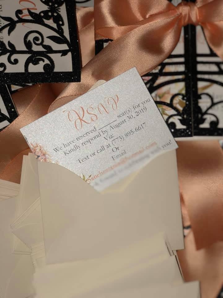 XV's or Sweet 16 Invitation Laser/Box
