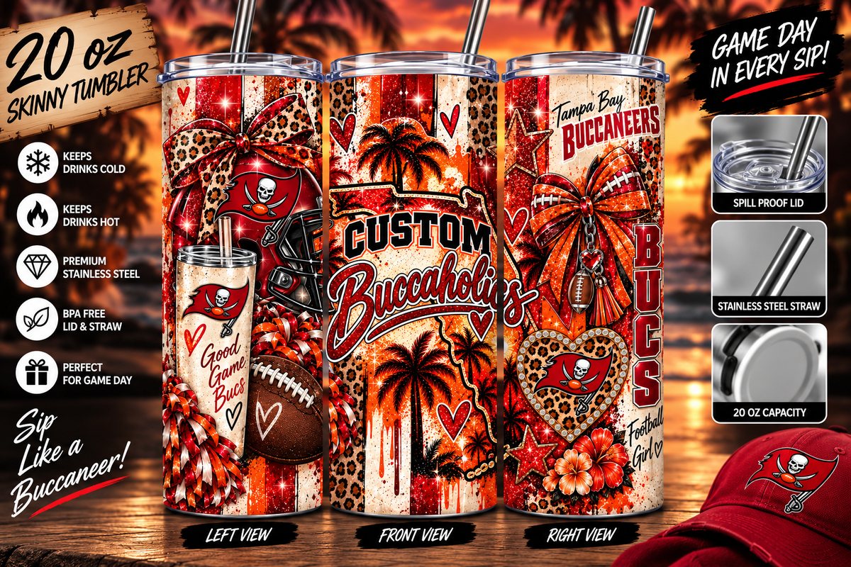 Buccaholics 20 oz Skinny Tumbler