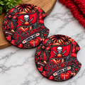 Buccaneers-Inspired Car Coaster Set