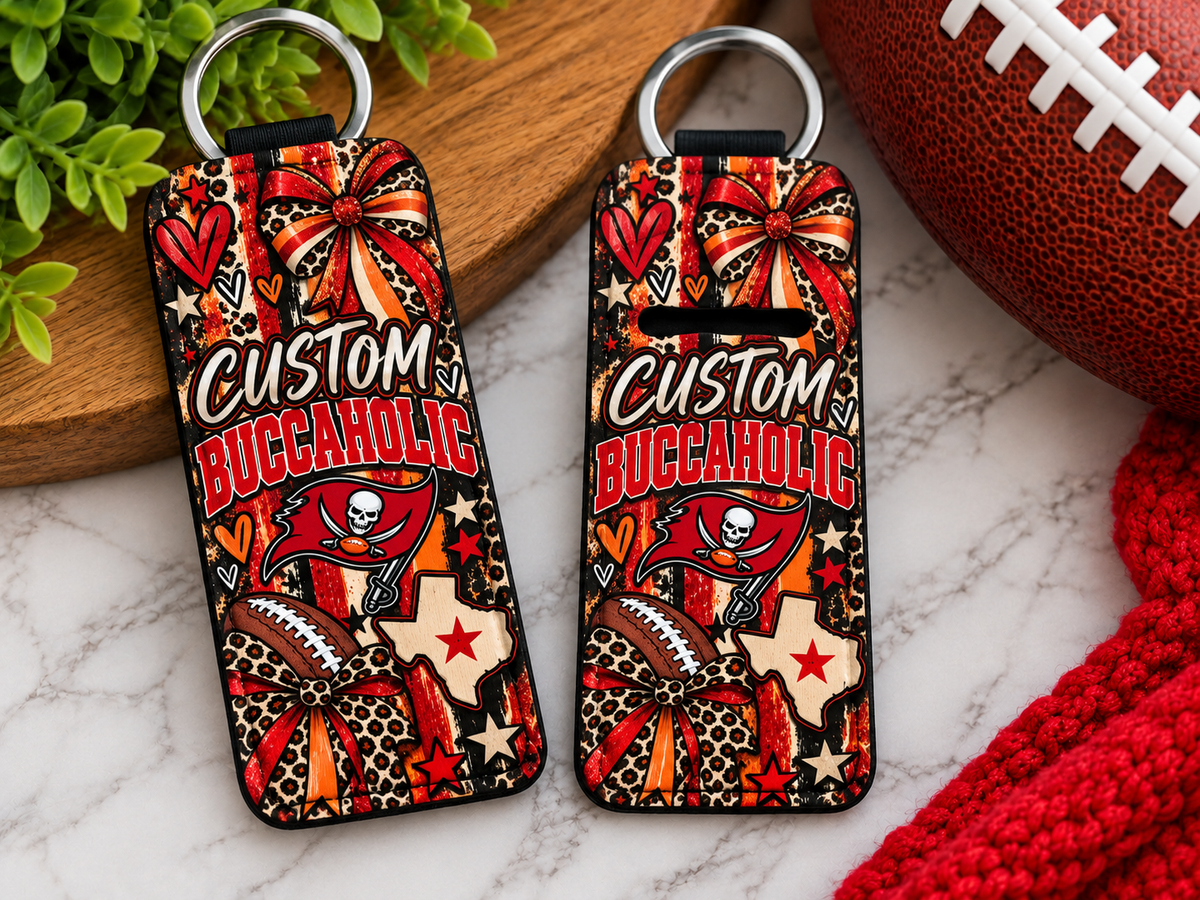 Sublimation Lip Balm Holder Keychain