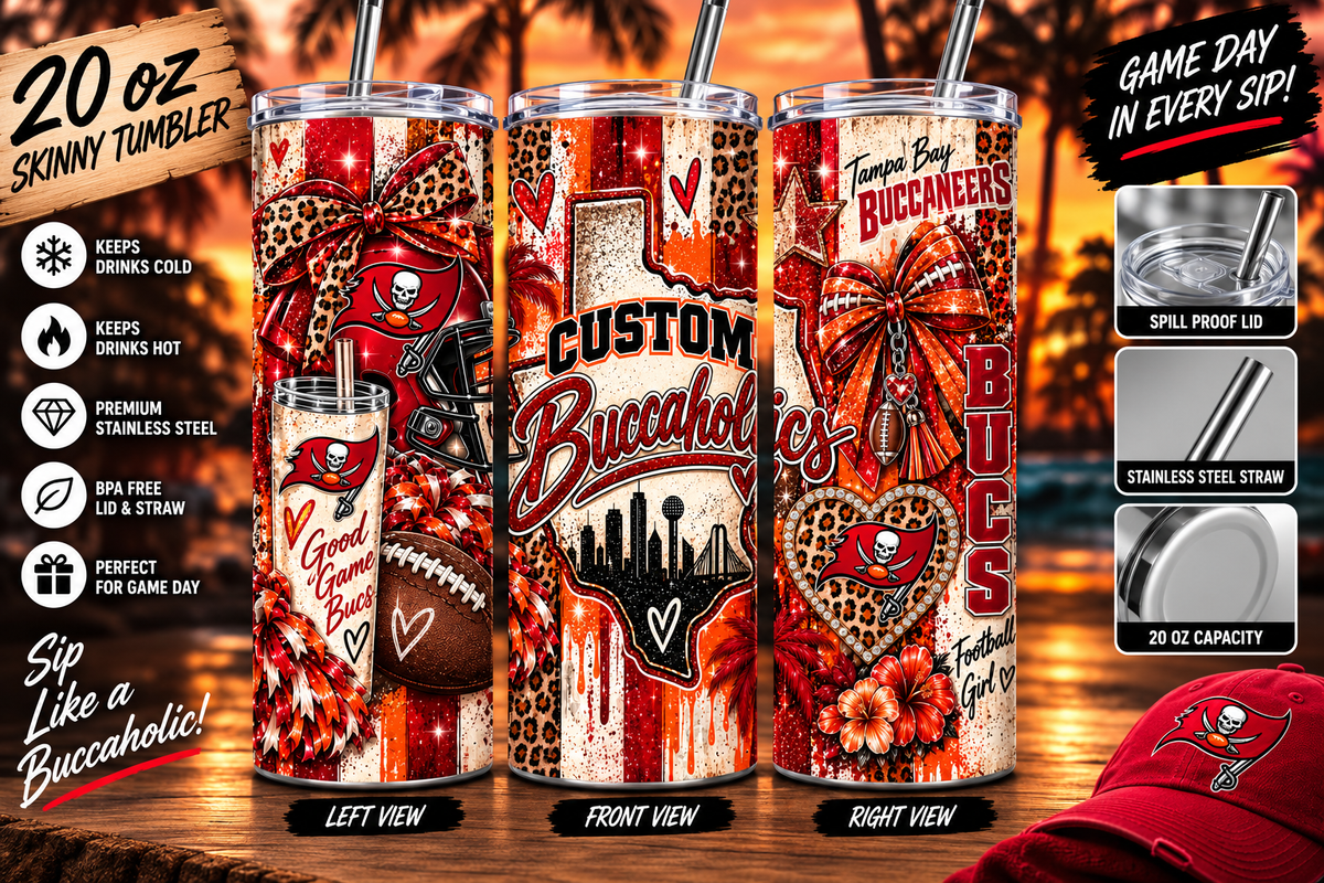 Buccaholics 20 oz Skinny Tumbler