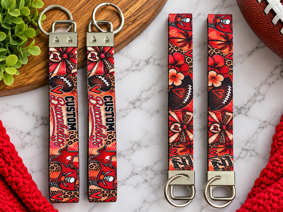 Custom Sublimated Wristlet Key Fob