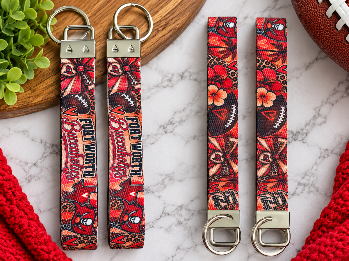Custom Sublimated Wristlet Key Fob