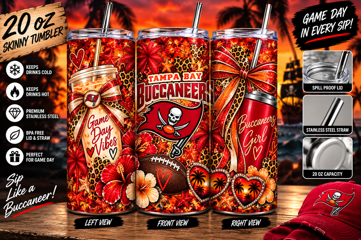 Buccaholics 20 oz Skinny Tumbler