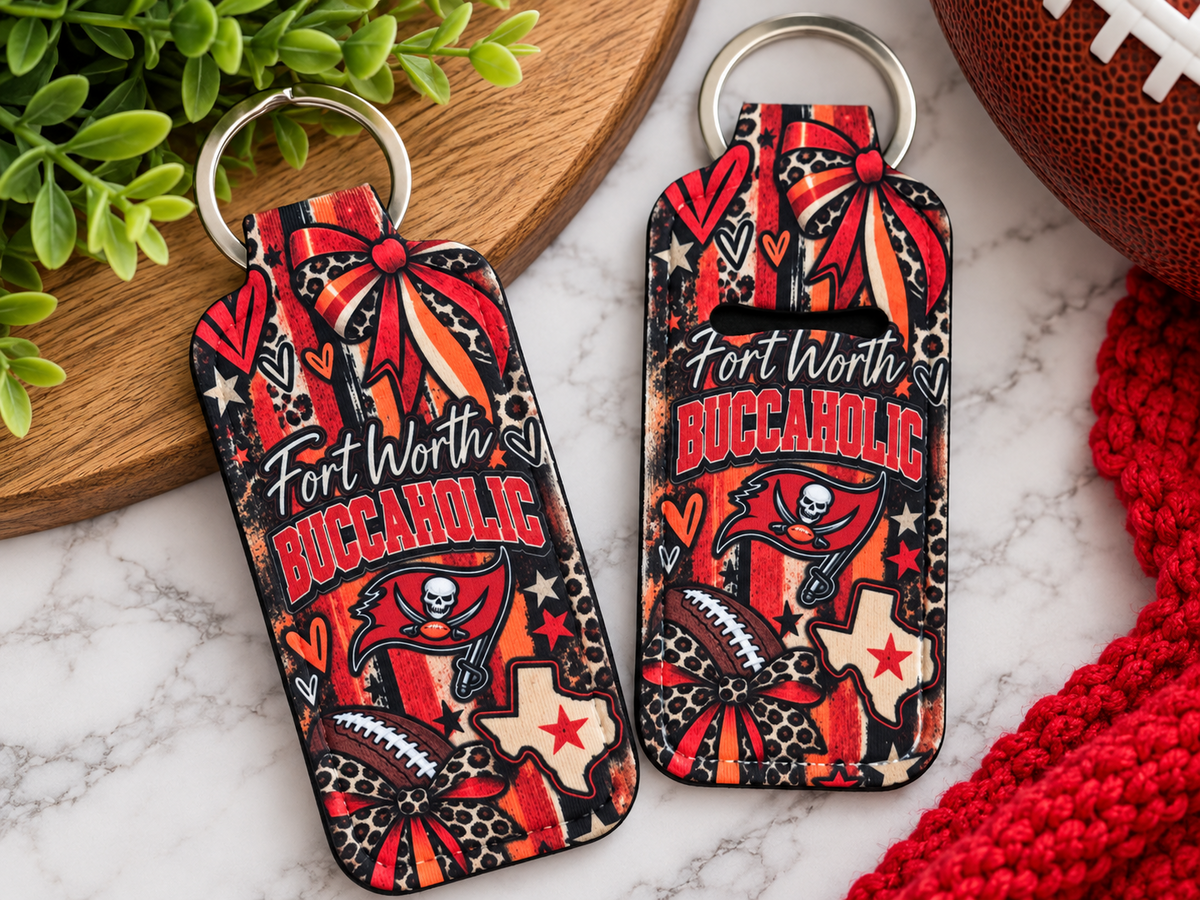 Sublimation Lip Balm Holder Keychain