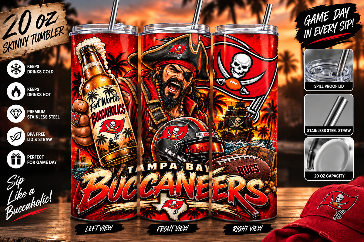 Buccaholics 20 oz Skinny Tumbler