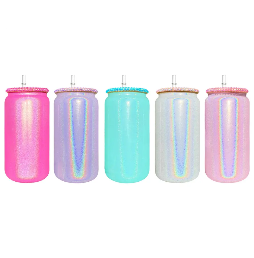 16 oz Shimmer Glass can