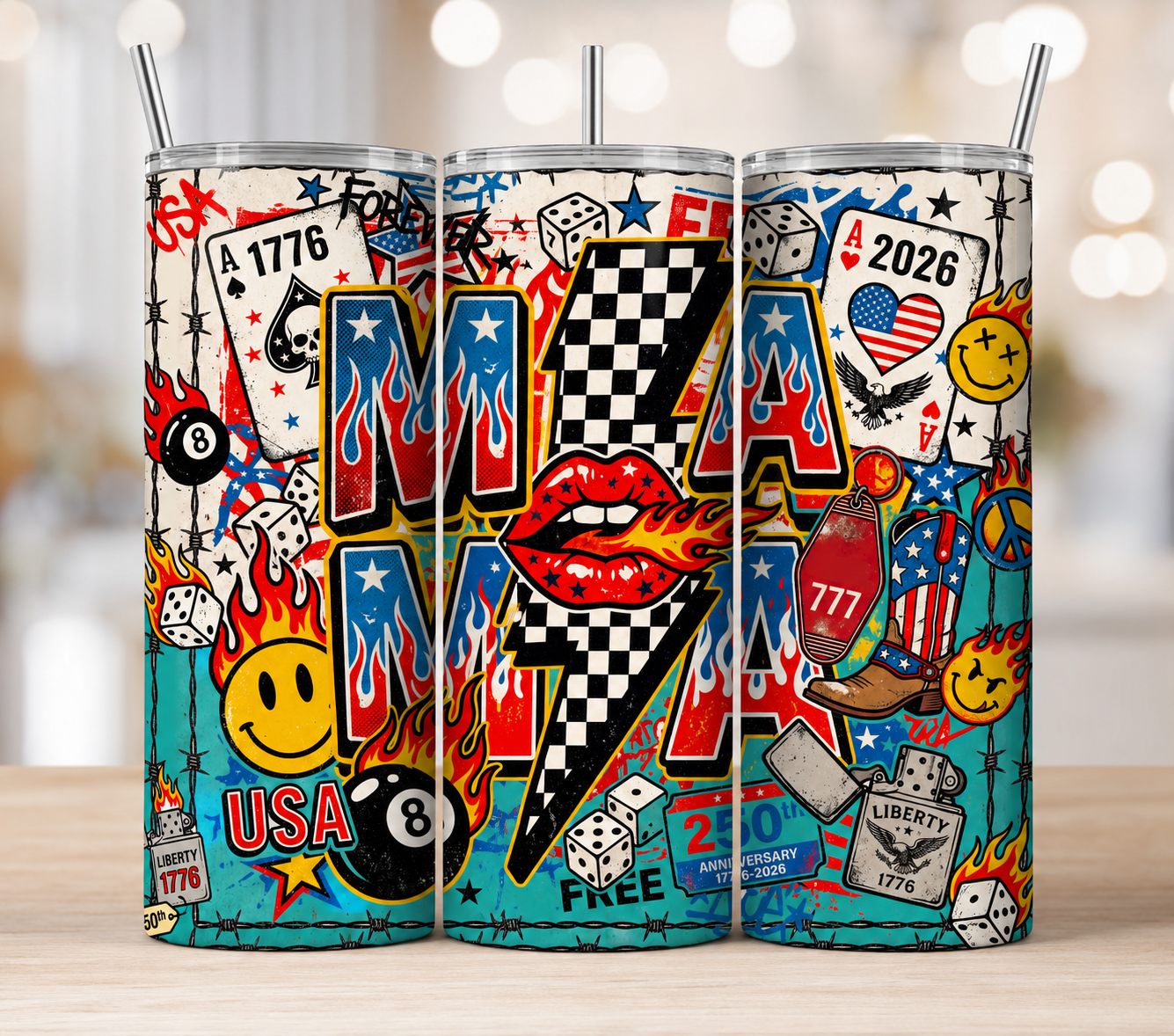 Vaso delgado personalizado